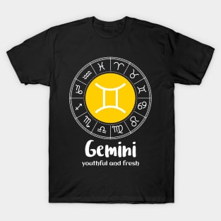 Gemini Youthful And Fresh Zodiac Sign T-Shirt